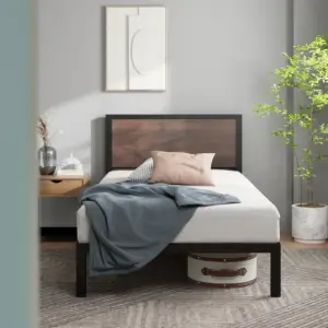 Modern Metal Platform Single Bed – Sturdy Frame with Sleek Design for Bedroom