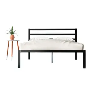 5ft x 7ft Minimalist King Size Metal Frame Bed – Sturdy Platform Bed for Modern Bedrooms