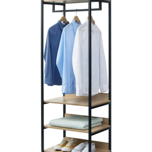 3-Tier Heavy-Duty Clothes Rail – Engineered Wood & Metal Garment Organizer