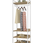 3-Tier Heavy-Duty Clothes Rail – Engineered Wood & Metal Garment Organizer