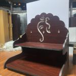 Wall Mount Home Decor Ganpati Singhasan Temple