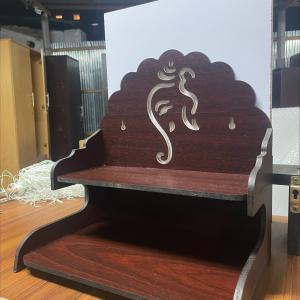 Wall Mount Home Decor Ganpati Singhasan Temple