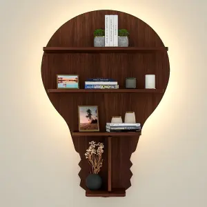 Bulb Shape Backlit Wall Shelf