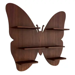 Butterfly Shape Backlit Floating Wall Hanging Shelf