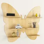 Butterfly Shape Backlit Floating Wall Hanging Shelf