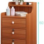 Simple 3 Drawer High Bedside Table