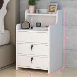 Simple 3 Drawer High Bedside Table