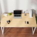 Stylish Rectangular Natural Wood Office Desk