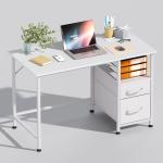 Contemporary Wooden Computer Desk with 2 Drawers – Modern Office Furniture for Home Office & Living Room