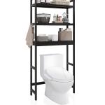 Freestanding 3-Tier Over-The-Toilet Organizer Rack – Waterproof Metal Bathroom Storage Shelf for Space-Saving