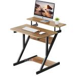Industrial Computer Desk with Monitor Stand – Compact Home Office Desk for Small Spaces
