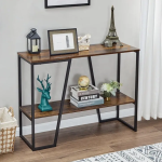Console Sofa Table with 3-Tier Storage Shelves – Versatile Entryway, Foyer, Living Room, or Bedroom Accent Table