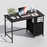 Contemporary Wooden Computer Desk with 2 Drawers – Modern Office Furniture for Home Office & Living Room