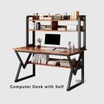 Space-Saving Computer Table with Metal Frame – Ideal for Small Spaces and Home Offices