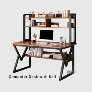 Space-Saving Computer Table with Metal Frame – Ideal for Small Spaces and Home Offices