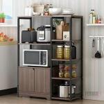 5-Tier Microwave Oven Stand with Storage Cabinet, Kitchen Shelf