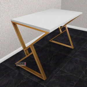 Contemporary Reading Writing Laptop Desk with Metal Base and Engineered Wood Top