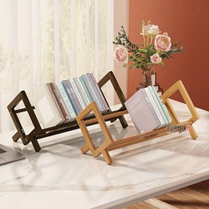 Luxurious Metal Tabletop Organizer Bookshelf – Elegant Storage Solution