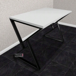 Contemporary Reading Writing Laptop Desk with Metal Base and Engineered Wood Top