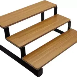 Multipurpose 3-Step Tabletop Organizer Rack - Engineered Wood Wall Shelf for Home, Kitchen