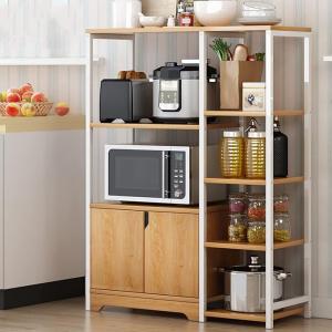 5-Tier Microwave Oven Stand with Storage Cabinet, Kitchen Shelf