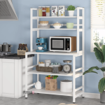 5-Layer Open Shelf Storage Rack with 60/30 Inches Dimensions, Featuring a Sturdy Metal Base