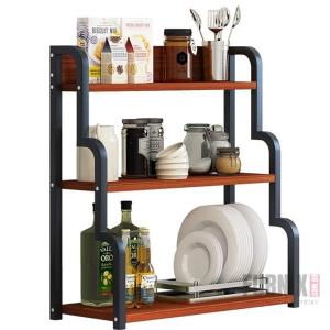 3-Tier Kitchen Organizer Rack – Space-Saving Shelves with Open Design and Rounded Edges