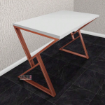 Contemporary Reading Writing Laptop Desk with Metal Base and Engineered Wood Top