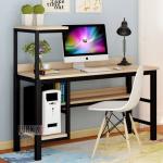 Corner Table Computer Desk with Metal Frame & Engineered Wood Top