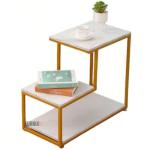 Modern Side Table with Sturdy Metal Frame & Engineered Wood Top