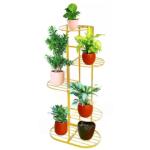 6-Pot Metal Stand - Multi-Shelf Plant Holder Rack for Flower Pots & Containers-Patio Garden