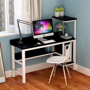 Corner Table Computer Desk with Metal Frame & Engineered Wood Top