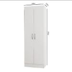Indispensable - Modern 2 Doors Almirah with Inner Storage Shelves