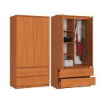 Premium Quality - Premium Design 2 Door with 2 Large Drawer Almira/Wardrobe H70 + L30 + W16