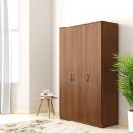 Medusa Engineered Wood Particle Board 3 Doors Almira with Inner Locker Drawer/Wardrobe 72/48