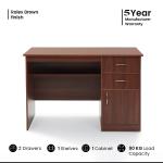 Premium Built Quality Study & Office Table | Computer Desk, Office Table for Students, Adults, Professionals | 2 Drawers and 1 Cabinet and 1 storage Shelf 30x36x20