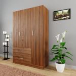 3 Door Almira with Locker Drawer and Cloth storage shelf Almari/Wardrobe 72/48