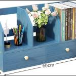 FANJIANI Bookshelf Wood Adjustable Countertop Desktop Bookcase Home Office Multipurpose Shelves Tabletop Display Storage Rack for Books