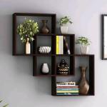 Rectangular shape wall Hanging bookshelf Rack - book shelf