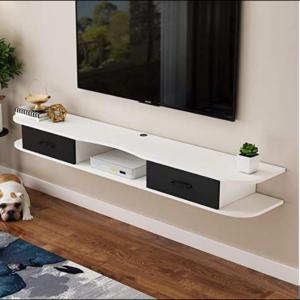 Wall Shelf Floating Shelf Wall-Mounted TV Cabinet TV Shelf Set top Box Router DVD Player Toy Photo Storage Shelf TV Background Wall Decoration Shelf