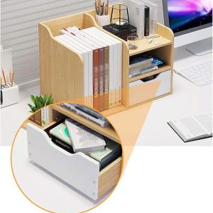JOZZY Bookshelf,Drawer Desktop Office Storage Rack