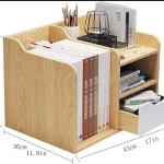 JOZZY Bookshelf,Drawer Desktop Office Storage Rack