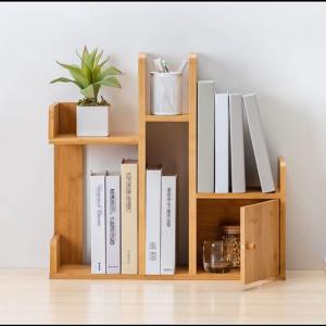 DLANDZ Standing Bookshelf Desktop Bookshelf Desktop