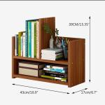 DLANDZ Standing Bookshelf Desktop Bookshelf Small Bookshelf