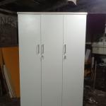 Medusa Engineered Wood Particle Board 3 Doors Almira with Inner Locker Drawer/Wardrobe 72/48