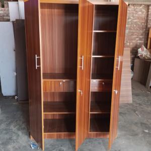 Medusa Engineered Wood Particle Board 3 Doors Almira with Inner Locker Drawer/Wardrobe 72/48