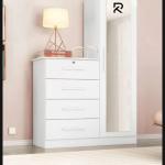 RK Modern and Trendy MDF White Wardrobe cum Almirah - Furniture & Decor