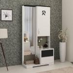 RK White Dressing Table With Shelves and Drawers