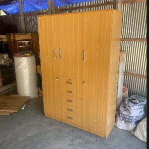 Exceotional Quality - RK 3 Part Almirah or Cupboard Made of MDF Laminated Board - Vintage Choice - Exclusive Experience