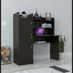 RK Modern Home Office Desk with Storage Shelf, Writing Desk Study Table Workstation with Hutch and Bookshelf, Wood Computer Desk with Drawers and Shelves